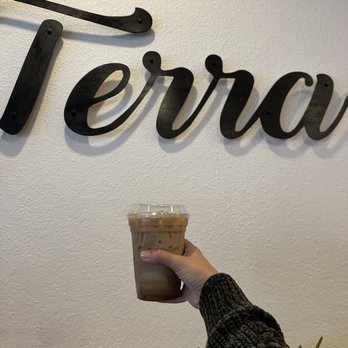 Terra Coffee - Iced gingerbread latte with oat milk - Coffee & Tea Near Me - Stockton, California Terra Coffee - Iced gingerbread latte with oat milk - Coffee & Tea Near Me - Stockton, California