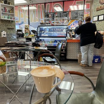 The Spin Coffee and Vinyl - Latte - Coffee & Tea Near Me - Dallas, Texas