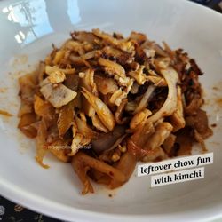 China Station Restaurant - I refried my Chow Fun over high heat, giving it a lovely 'wok hey'. The smoky and charred aroma added flavour that was missing.