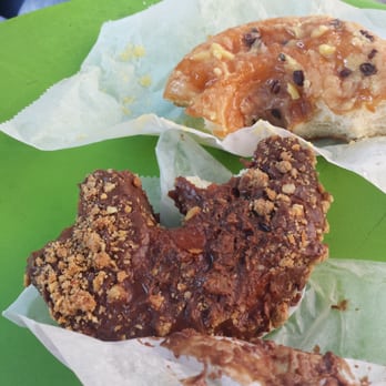 Dough - Mocha almond crunch and passion fruit donuts - Desserts Near Me - New York, New York Dough - Mocha almond crunch and passion fruit donuts - Desserts Near Me - New York, New York