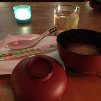 Sushi Cafe - Sakura Cocktail (sparkling Sake and peach tea) and Miso soup - Sushi Bars Near Me - Chevron Island, QLD Sushi Cafe - Sakura Cocktail (sparkling Sake and peach tea) and Miso soup - Sushi Bars Near Me - Chevron Island, QLD