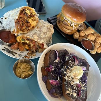 Libelula - We ordered the Big A$$ Breakfast Burrito, Pulled pork burger with tots and the Ube French toast. - Breakfast & Brunch Near Me - Fresno, California Libelula - We ordered the Big A$$ Breakfast Burrito, Pulled pork burger with tots and the Ube French toast. - Breakfast & Brunch Near Me - Fresno, California