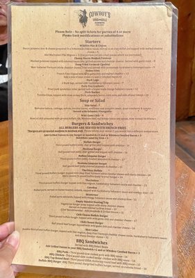 Menu photo 4 The Cowboy's Grille Gardiner, MT Menu photo 4 The Cowboy's Grille Gardiner, MT