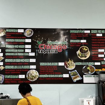 Chicago Supermarket - A large menu is on the wall in the dining area. - Grocery Near Me - Doraville, Georgia