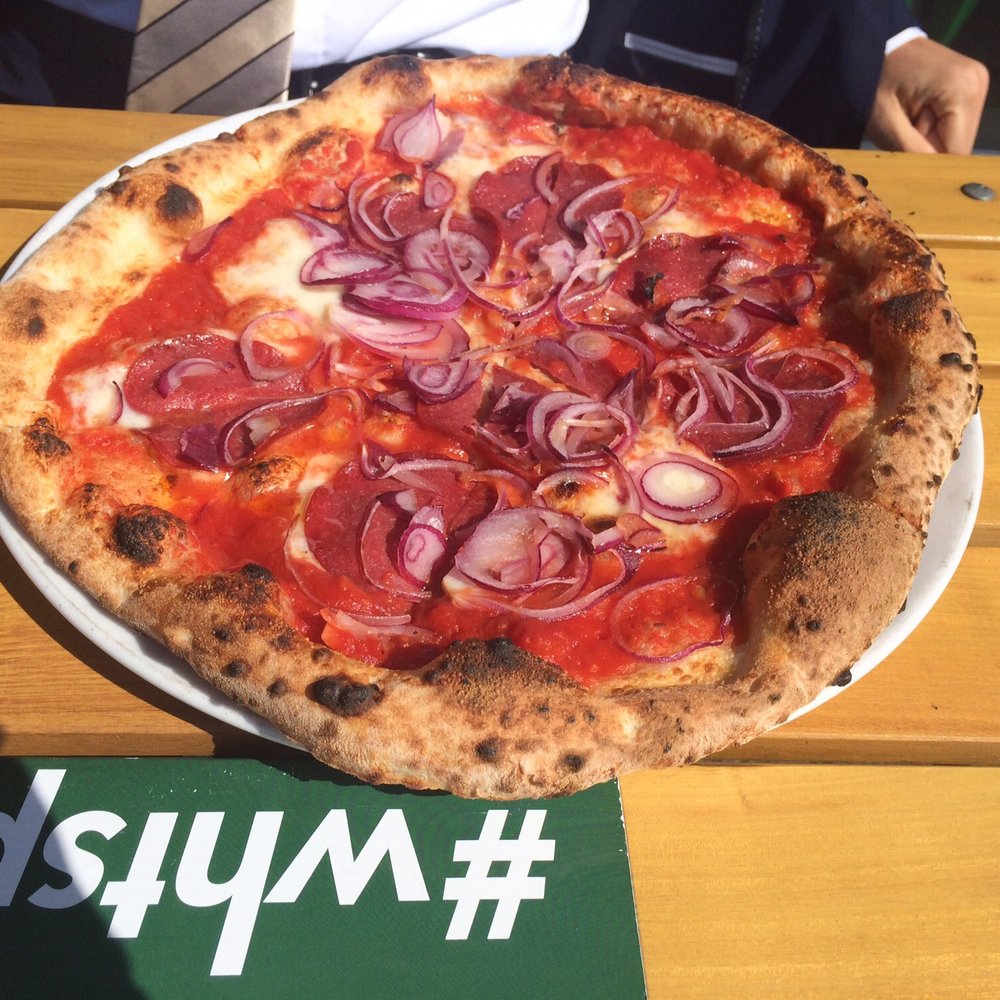 What's Pizza - Regular dough, mozzarella, salami, red onion - Pizza Near Me - Dusseldorf, NW