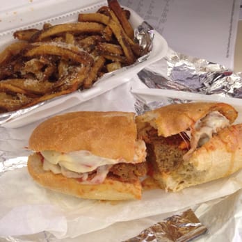 Pasta la Vista Baby - Meatball sub & fries $12 - Food Trucks Near Me Pasta la Vista Baby - Meatball sub & fries $12 - Food Trucks Near Me