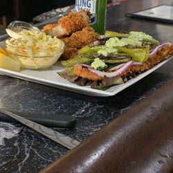 Corner Pocket Grill - Chicken Cutlet with long hots