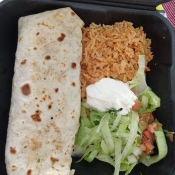 Taco Kitchen - Jumbo burrito with shrimp ($10.50). Comes with salad and rice and lives up to the jumbo name. - Tacos Near Me - Charleston, South Carolina
