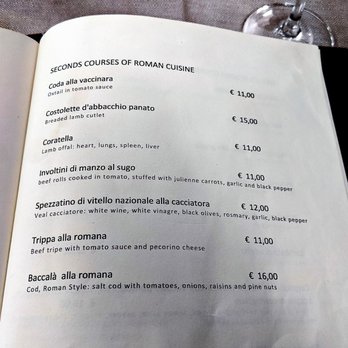 Da Cesare - Trattoria Da Cesare al Casaletto 01-18-2020: Menu Page 2 - Roman Near Me - Rome, RM
