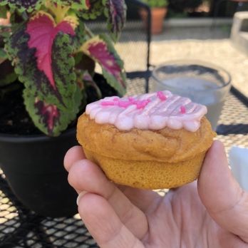 Alfie's - Strawberry donut made by Alyssa's Healthy Donuts! (7/7/2020) - Vegetarian Near Me - Granville, Ohio Alfie's - Strawberry donut made by Alyssa's Healthy Donuts! (7/7/2020) - Vegetarian Near Me - Granville, Ohio
