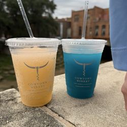Cowtown Winery - Blue Lime Margarita and Peach Sangria