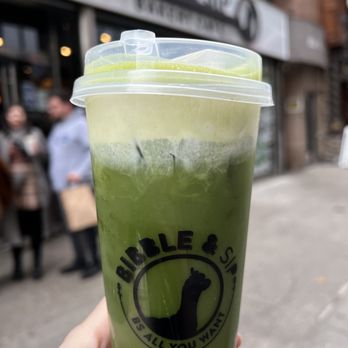 Bibble & Sip - Large Iced Green Float - Coffee & Tea Near Me - New York, New York