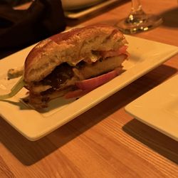 Room 38 Restaurant & Lounge - Fried chicken sandwich.