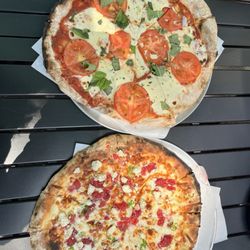 Left Coast Estate - Margherita pizza and raspberry Gorgonzola