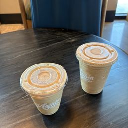Flavored iced latte and frappe