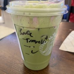 Starbucks - Oatmilk Matcha with Lavender cold foam