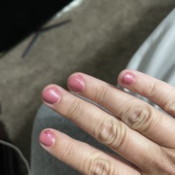 Nail Salon Tech - One layer already peeling less than a day and a half later.