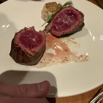 JWB Prime Steak and Seafood - First filet ordered, asked for medium. - Steakhouses Near Me - South Lake Tahoe, California