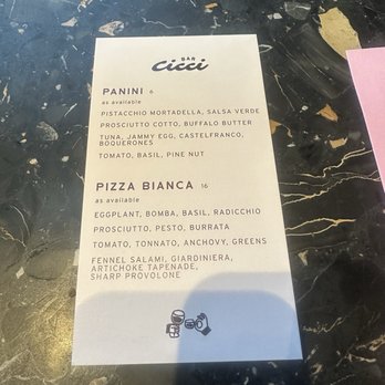 Bar Cicci - Menu - Cafes Near Me - Philadelphia, Pennsylvania Bar Cicci - Menu - Cafes Near Me - Philadelphia, Pennsylvania