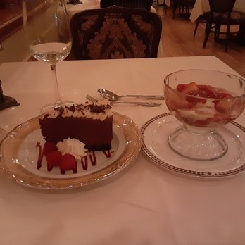 Bohanan's - Chocolate Mousse Cake & Strawberries over Vanilla Ice Cream - Steakhouses Near Me - San Antonio, Texas Bohanan's - Chocolate Mousse Cake & Strawberries over Vanilla Ice Cream - Steakhouses Near Me - San Antonio, Texas
