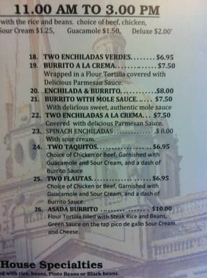 Menu photo 6 Mazatlan Mexican Restaurant Portland, OR