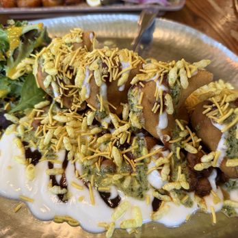 Aabha Indian Cuisine - Samosa chat - Indian Near Me - Carmel, California Aabha Indian Cuisine - Samosa chat - Indian Near Me - Carmel, California