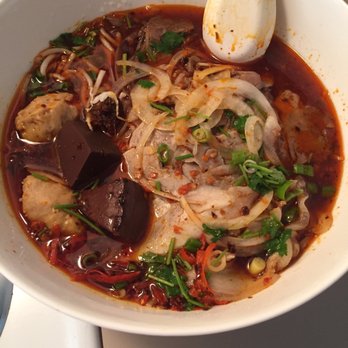 Billiard Hoang - Bun bo hue to go...added 3 types of extra chili oils to get it this red. - Vietnamese Near Me - Seattle, Washington Billiard Hoang - Bun bo hue to go...added 3 types of extra chili oils to get it this red. - Vietnamese Near Me - Seattle, Washington