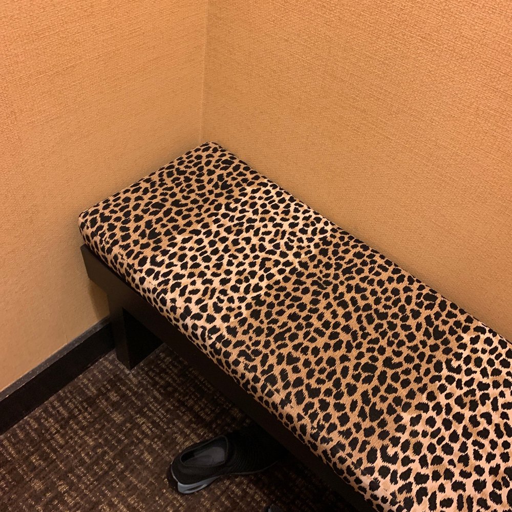 Chico's - Chic bench in dressing room. - Women's Clothing Near Me - Destin, Florida