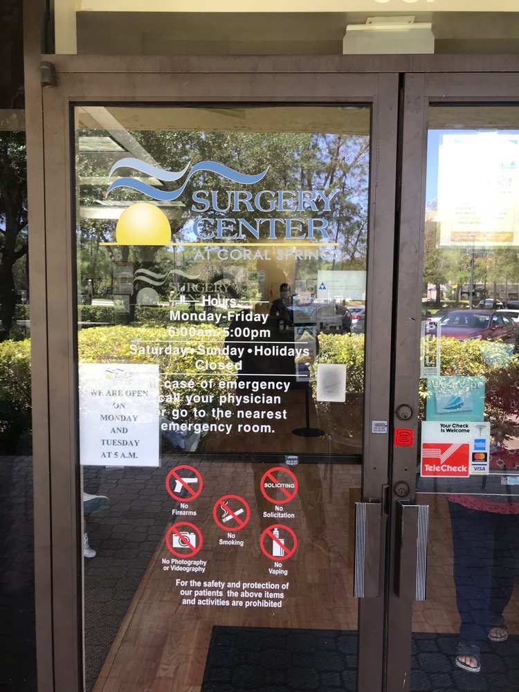 SURGERY CENTER AT CORAL SPRINGS Updated September 2024 26 Reviews