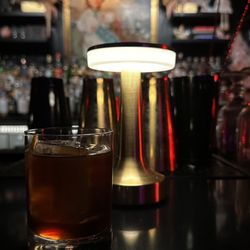 Good News, Darling - Thad the Jack and Norman which was made with Bourbon, Allspice Dram, black cherry, root beer reduction, vanilla bitters!
