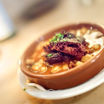 ZuZu - Pozole Madrileno $11 "blood sausage with slow cooked Rancho Gordo's hominy" - Tapas Bars Near Me - Napa, California ZuZu - Pozole Madrileno $11 "blood sausage with slow cooked Rancho Gordo's hominy" - Tapas Bars Near Me - Napa, California