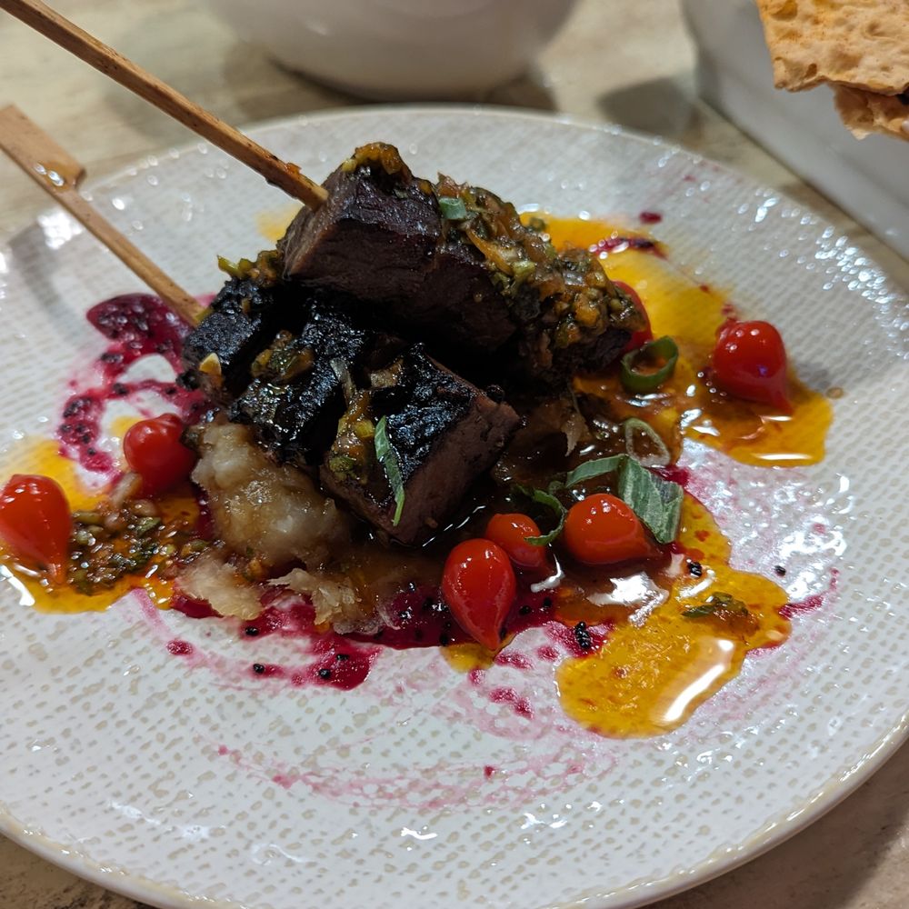 The Library Kitchen & Bar - Kobe Beef Skewers - Desserts Near Me - Sapphire, North Carolina