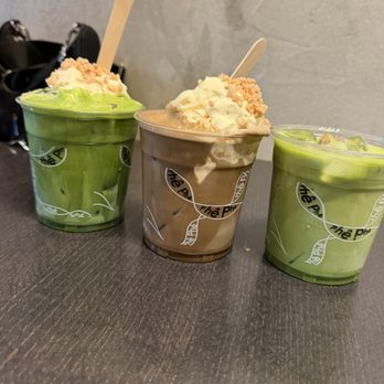 Phe - Banana Pudding Matcha Latte  Banana Pudding Hojicha Latte Earl Grey Matcha - Coffee & Tea Near Me - Seattle, Washington