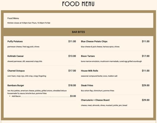 Menu photo 1 The Vault Salt Lake City, UT Menu photo 1 The Vault Salt Lake City, UT