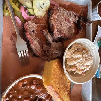 Wagon Wheel BBQ - Brisket beans potato salad - Barbeque Near Me - Mountain View, California