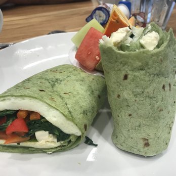 Broken Yolk Cafe - Healthy wrap w fruit - American Near Me - Glendora, California