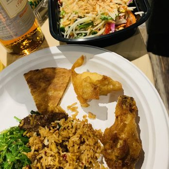 All Seasons Table - a plate of food and a bottle of beer - Chinese Near Me - Malden, Massachusetts