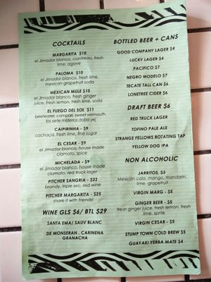 Menu photo 4 Tacofino Vancouver, BC Menu photo 4 Tacofino Vancouver, BC