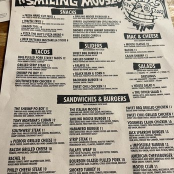 smiling moose - Menu - Brewpubs Near Me - Cranberry Township, Pennsylvania smiling moose - Menu - Brewpubs Near Me - Cranberry Township, Pennsylvania