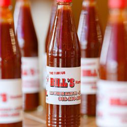 Bill's Hamburgers - Homemade hot sauce for sale. $5 per bottle.