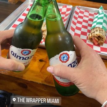 The Wrapper Miami - Kafka Wrap and Almaza Lebanese Pilsener - Lebanese Near Me - Miami Beach, Florida