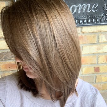 Avenue Salon Beauty & Spa - After: long bob with various warm shades of brown. - Hair Salons Near Me - Plano, Texas Avenue Salon Beauty & Spa - After: long bob with various warm shades of brown. - Hair Salons Near Me - Plano, Texas