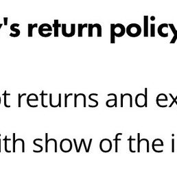 Return policy