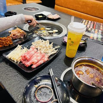 Top Pot KBBQ- Cincinnati - Our choices + our pot! - Korean Near Me - Sharonville, Ohio