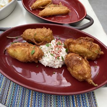 Avli River North - Fried stuffed pepperchinis - Greek Near Me - Chicago, Illinois Avli River North - Fried stuffed pepperchinis - Greek Near Me - Chicago, Illinois