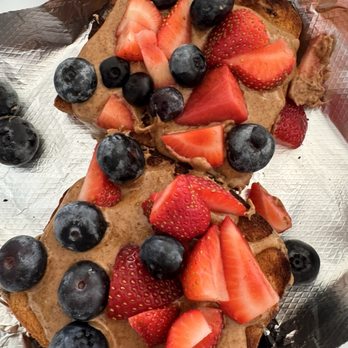 HYGGE - Almond butter toast looks great from the top, is charred on the bottom. - Juice Bars & Smoothies Near Me - Lake Saint Louis, Missouri HYGGE - Almond butter toast looks great from the top, is charred on the bottom. - Juice Bars & Smoothies Near Me - Lake Saint Louis, Missouri