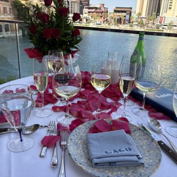 Lago - Setting with wine - Italian Near Me - Las Vegas, Nevada