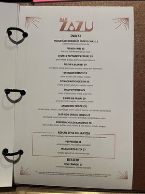 Menu photo 2 Bar Zazu Las Vegas, NV Menu photo 2 Bar Zazu Las Vegas, NV