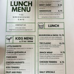 The Greenhouse Cafe - Lunch served all day!