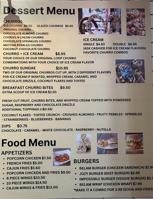 Menu photo 2 Cafe De Churros Tolleson, AZ